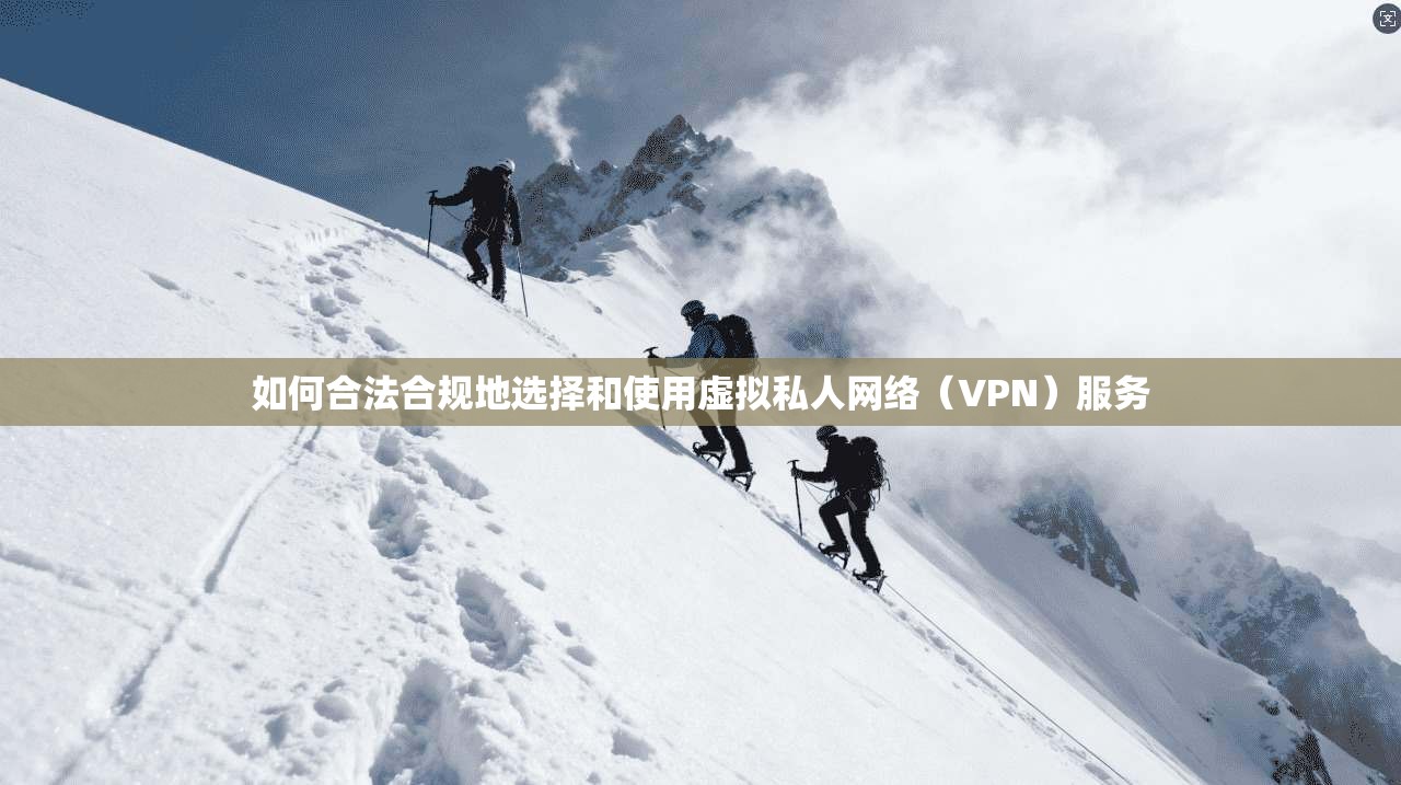 如何合法合规地选择和使用虚拟私人网络（VPN）服务